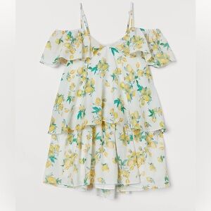 H&M lemon printed dress